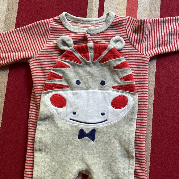 Du Pariel … au meme footie onsie with a cute hippo 🦛- size 6M - Picture 3 of 9